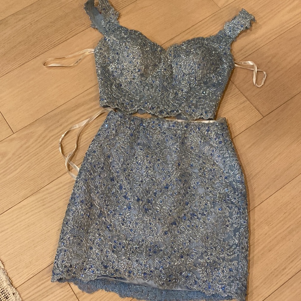 Sherri hill mini skirt set size 0